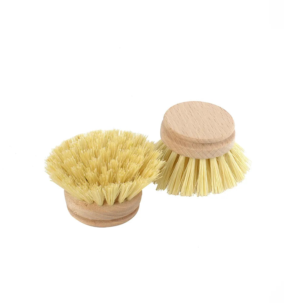 Traditional Dish Brush Replacement Soft  Head Duo