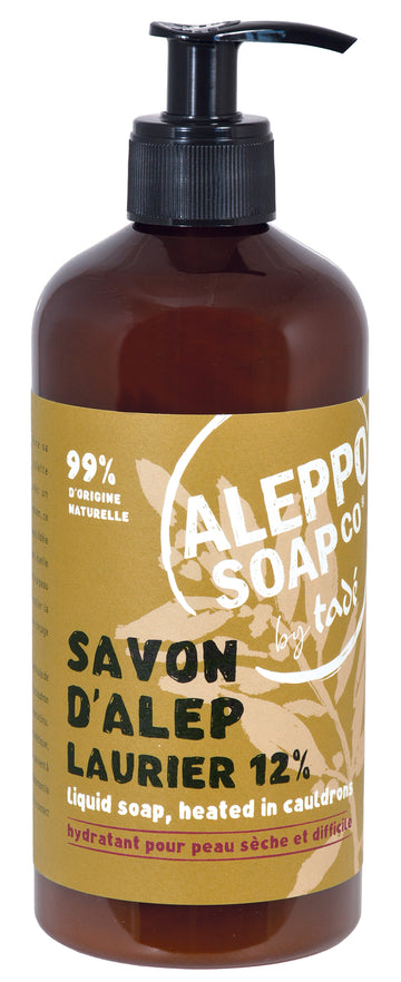 Aleppo Liquid Soap with 12% Laurel Oil , for Dry and Intolerant Skin | 500ml