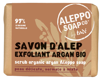 Argan Flower Exfoliating Aleppo Soap with Argan Oil and Apricot Powder | 100g