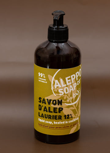 Aleppo Liquid Soap with 12% Laurel Oil , for Dry and Intolerant Skin | 500ml