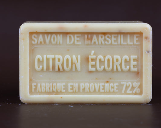 Exfoliating Lemon (Citron Écorce), Marseille Soap with Shea Butter, 100g