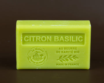 Lemon Basil (Citron Basilic) French Soap with organic Shea Butter 125g