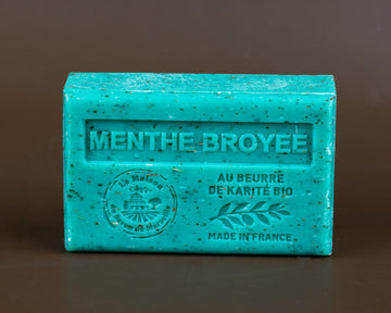 Mint Exfoliating Soap with organic Shea Butter 125g