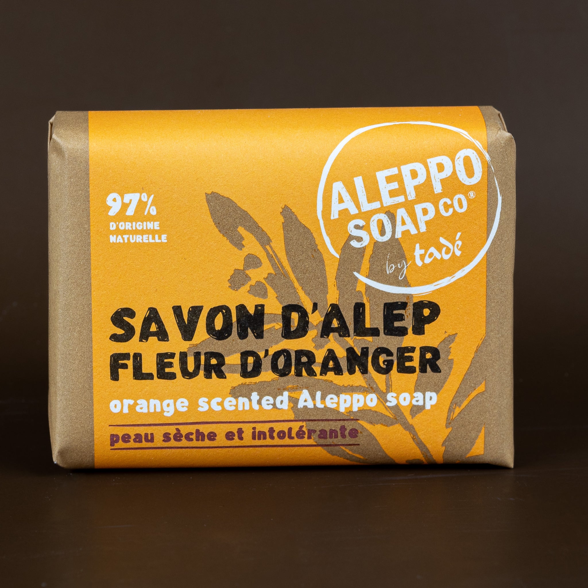 Orange Blossom Fragranced Aleppo Soap, for Dry and Intolerant skin | 100g