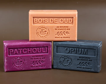 Patchouli, Oud & Opium | Fragranced Marseille Soap with Shea Butter | 3 x 125g