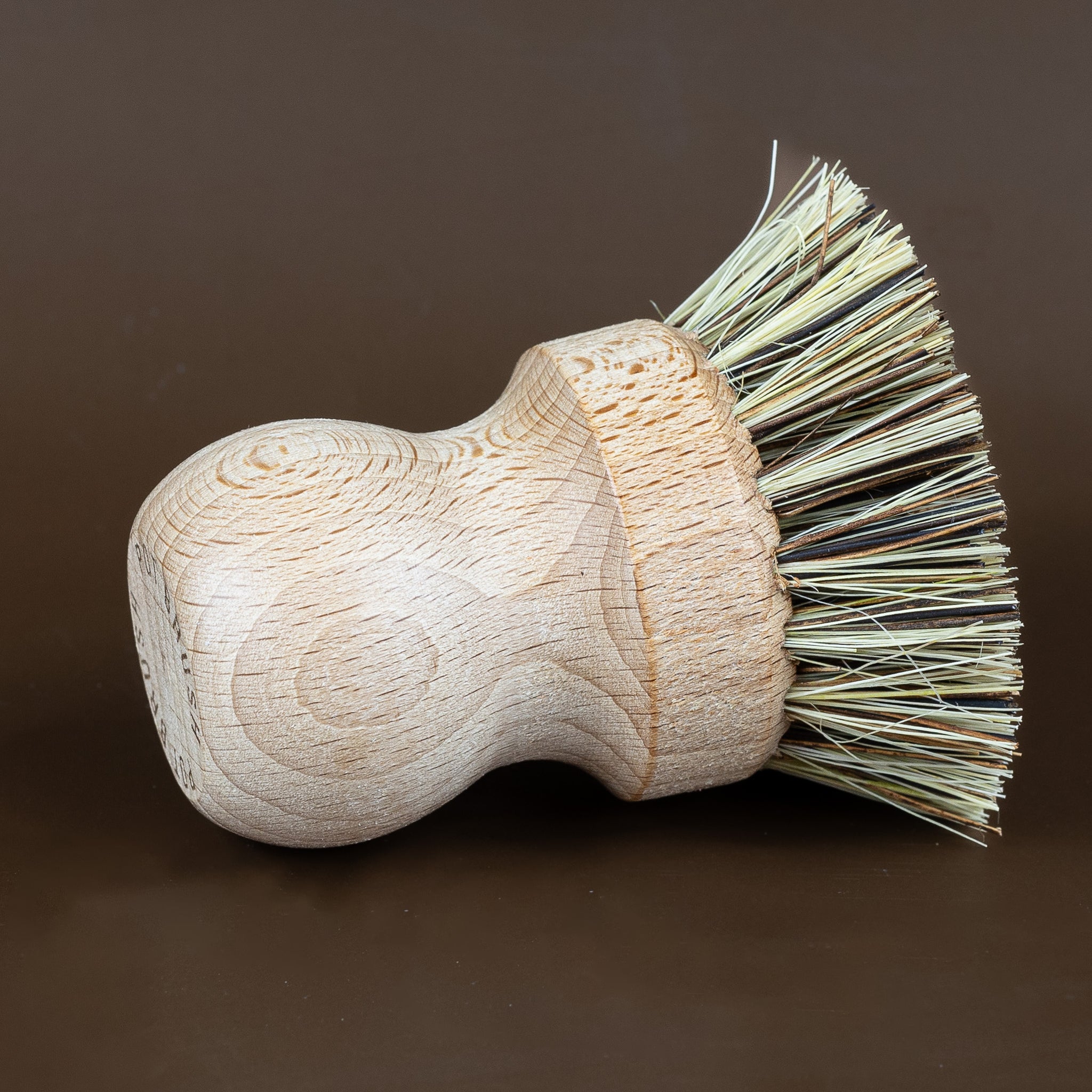 Beechwood Pot Brush with Natural Plant Fibre Bristles