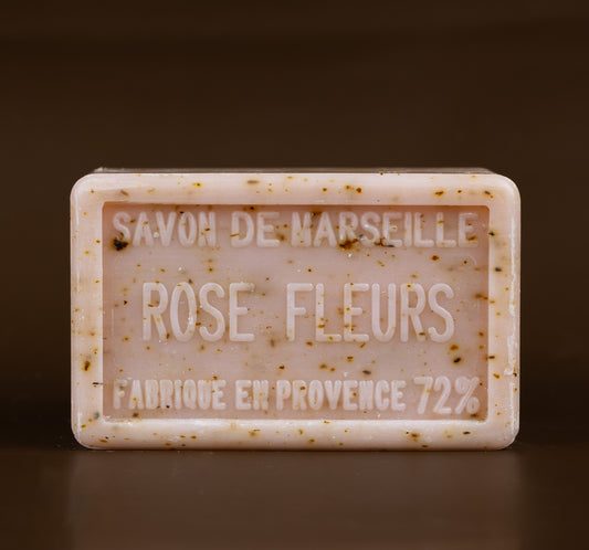 Rose Petal, Exfoliating  Marseille Soap with Shea Butter |  100g