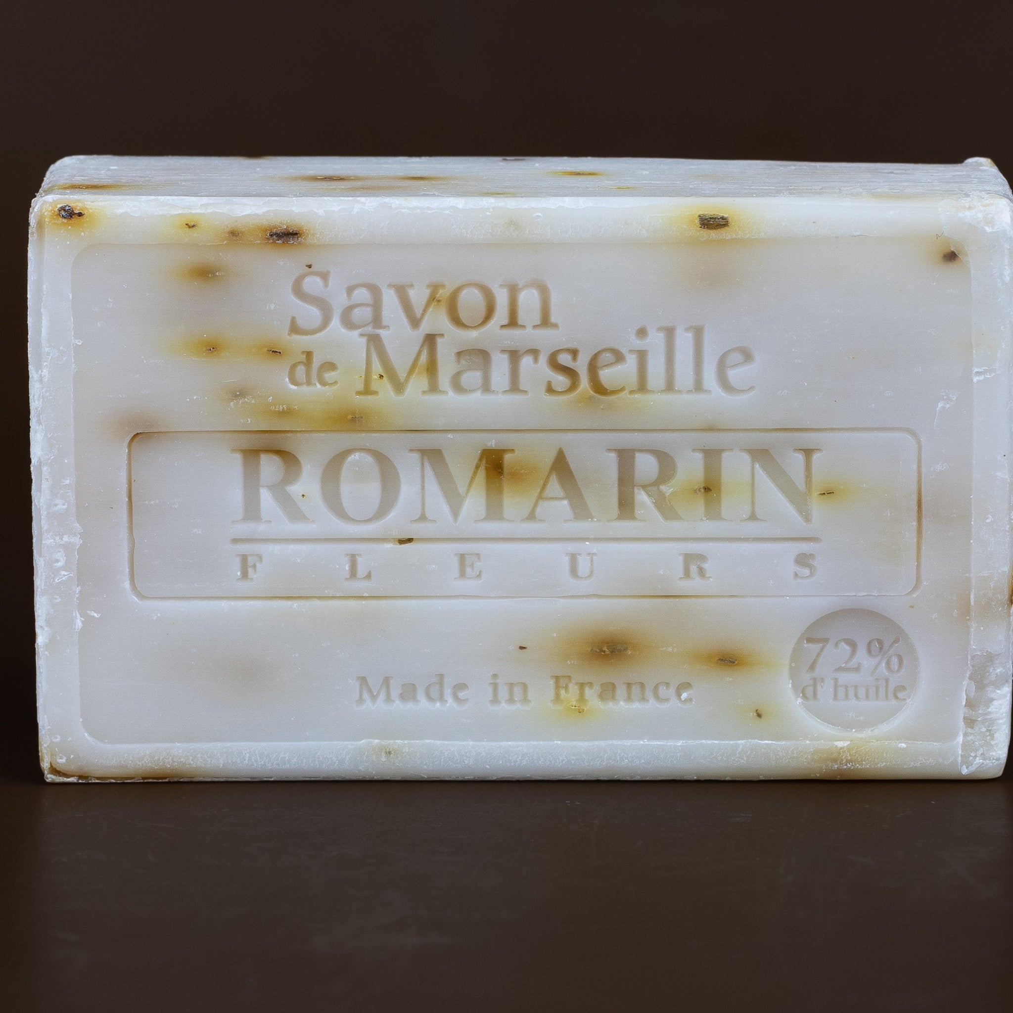 Rosemary Flower Exfoliating Savon de Provence, enriched with Sweet Almond Oil | 100g