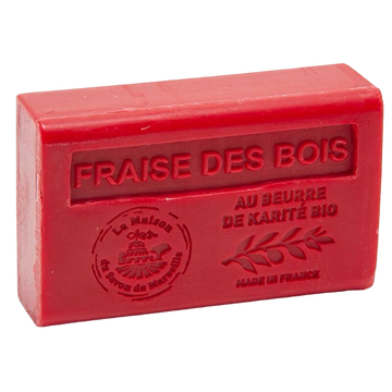 Strawberry French Soap with Organic Shea Butter, 125g