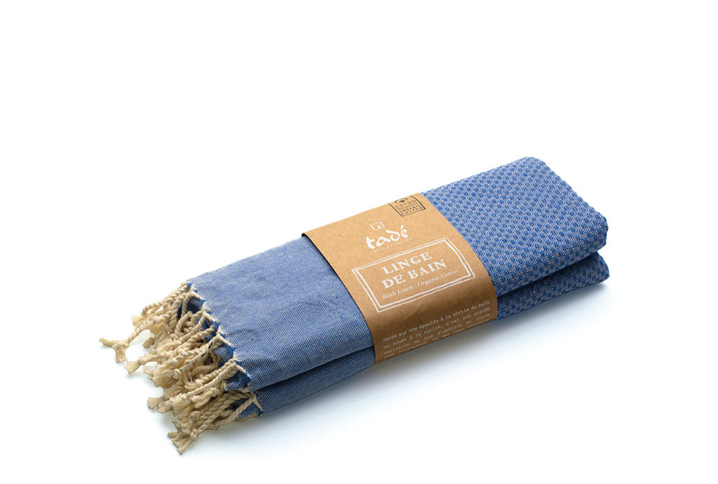 Hammam Towel, Organic Cotton, Blue