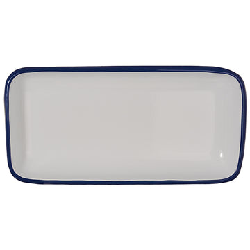 Blue & White Enamel Sink & Bathroom Tray