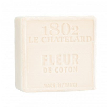 Cotton Flower Marseille Soap, 72% Coconut, Olive and Almond Oil, 100g |  PALM FREE