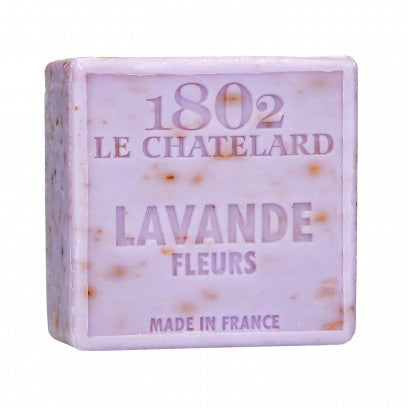 Lavender Flower Exfoliating Marseille Soap, 72% Coconut, Olive and Almond Oil, 100g |  PALM FREE