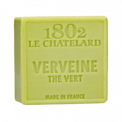 Verbena & Green Tea Marseille Soap, 72% Coconut, Olive and Almond Oil, 100g |  PALM FREE